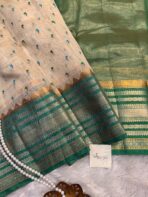Tamara (Embroidered Tussar silk) - Emerald