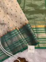 Tamara (Embroidered Tussar silk) - Emerald