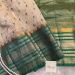 Tamara (Embroidered Tussar silk) - Emerald