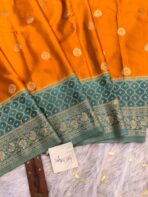 Laalima (Mushru satin silk) - Golden mustard