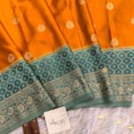 Laalima (Mushru satin silk) - Golden mustard