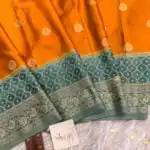 Laalima (Mushru satin silk) - Golden mustard