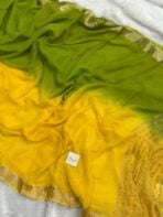 Aira (Georgette silk) - Green - Yellow - Image 2