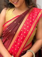 Rohini (Soft silk) - Coffee brown - Image 7