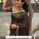 Dilruba (Crushed Viscose georgette) -  Black