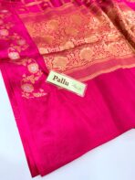 Shivanya (Mushru Kattan silk) - Hot pink - Image 5