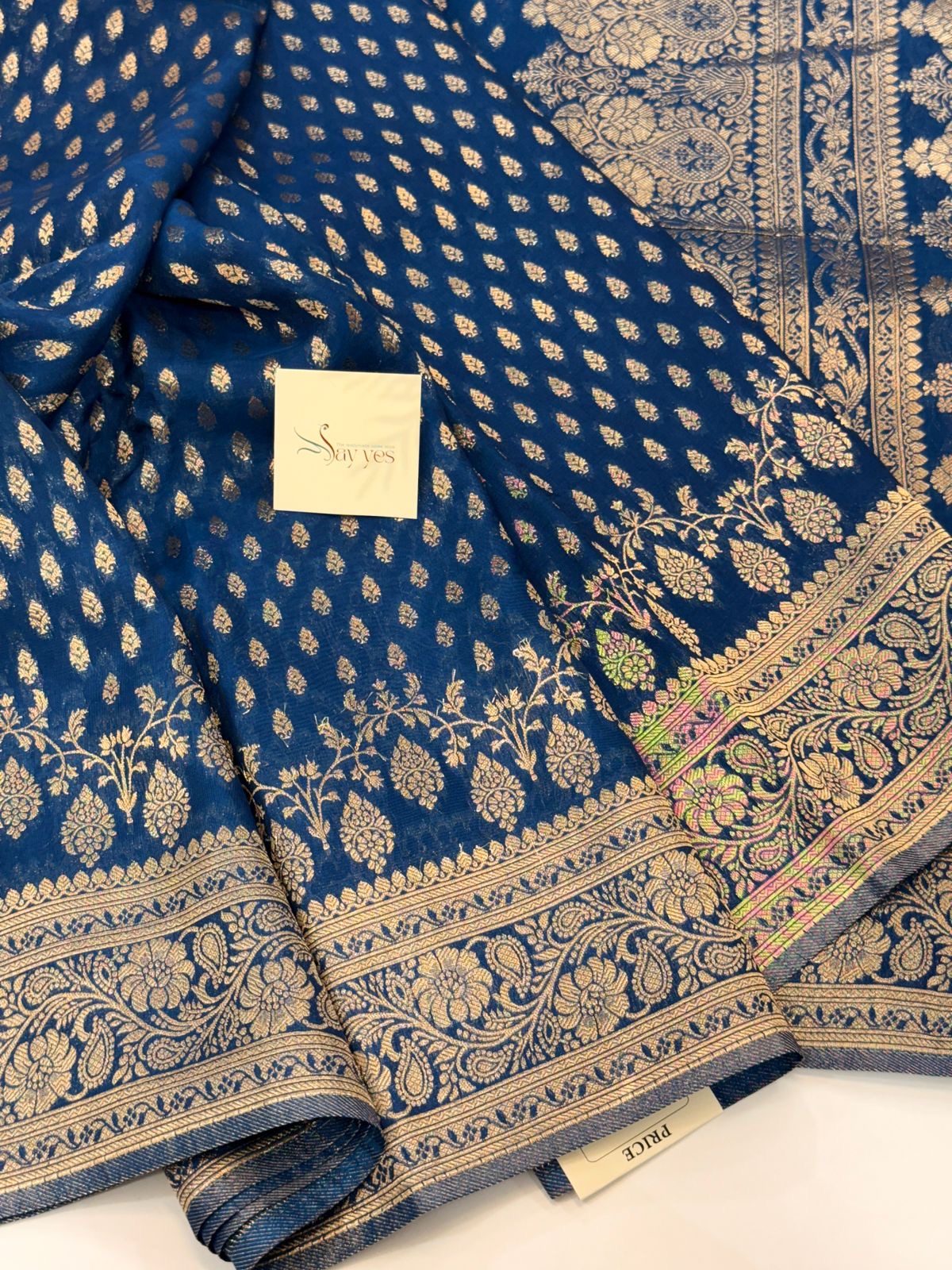 5c9b849f-75d9-4a1d-9695-e0c9804f4f8e Shivanya (Mushru Kattan silk) - Royal blue - Image 1