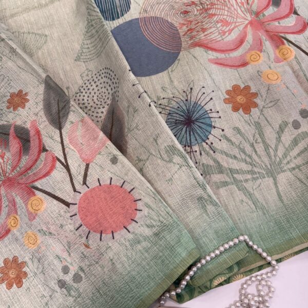 Crushed blooms (Fancy silk) - Green