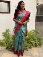 Lakshmi (Semi silk) - Sapphire blue