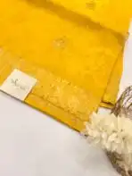 Shivanya (Mushru Kattan silk) - Sunshine yellow - Image 3