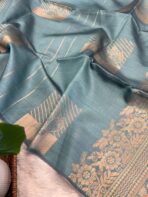Srishti (Raw silk) - Turquoise - Image 2