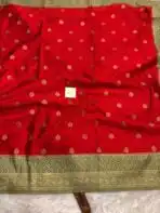 Laalima (Mushru satin silk) - Ruby red - Image 5