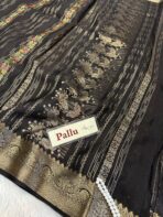 Shivanya (Mushru Kattan silk) - Black - Image 3