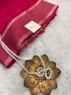 Shivanya (Mushru Kattan silk) - Rani Pink - Image 5