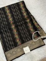 Shivanya (Mushru Kattan silk) - Black - Image 5