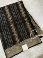 Shivanya (Mushru Kattan silk) - Black - Image 5
