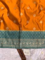 Laalima (Mushru satin silk) - Golden mustard - Image 4
