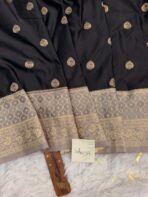 Laalima (Mushru satin silk) - Ink black - Image 2