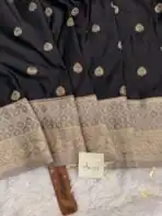 Laalima (Mushru satin silk) - Ink black - Image 2