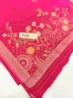 Shivanya (Mushru Kattan silk) - Hot Candy pink - Image 5