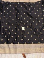Laalima (Mushru satin silk) - Ink black - Image 7