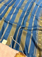 Shivanya (Mushru Kattan silk) - Teal - Image 3