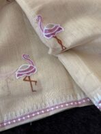 Flamboyant Flamingos (Tissue Chanderi) - Lavender - Image 2