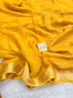 Dilruba (Crushed Viscose georgette) -  Mustard yellow