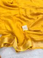 Dilruba (Crushed Viscose georgette) -  Mustard yellow