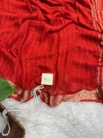 Aira (Sequinned Georgette silk) -  Rust Orange