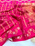 Shivanya (Mushru Kattan silk) - Hot pink