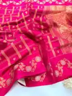 Shivanya (Mushru Kattan silk) - Hot pink