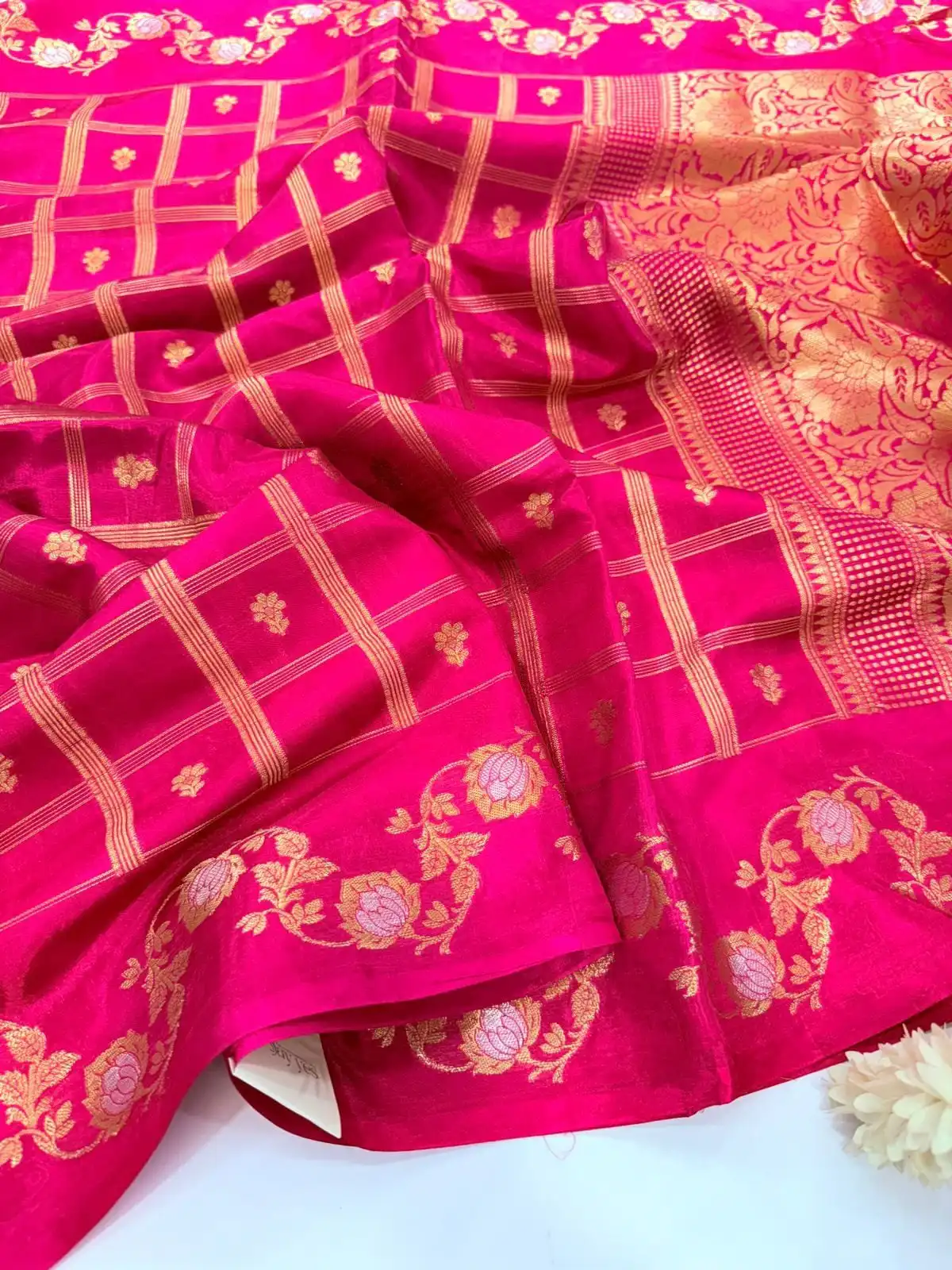 9c22ab34-0c96-4d5a-be33-563689902825 Shivanya (Mushru Kattan silk) - Hot pink - Image 1