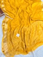 Dilruba (Crushed Viscose georgette) -  Mustard yellow - Image 3