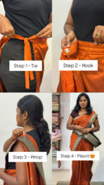 Rohini (Soft silk) - Burnt orange - Image 7