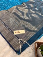 Lakshmi (Semi silk) - Rama blue - Image 4