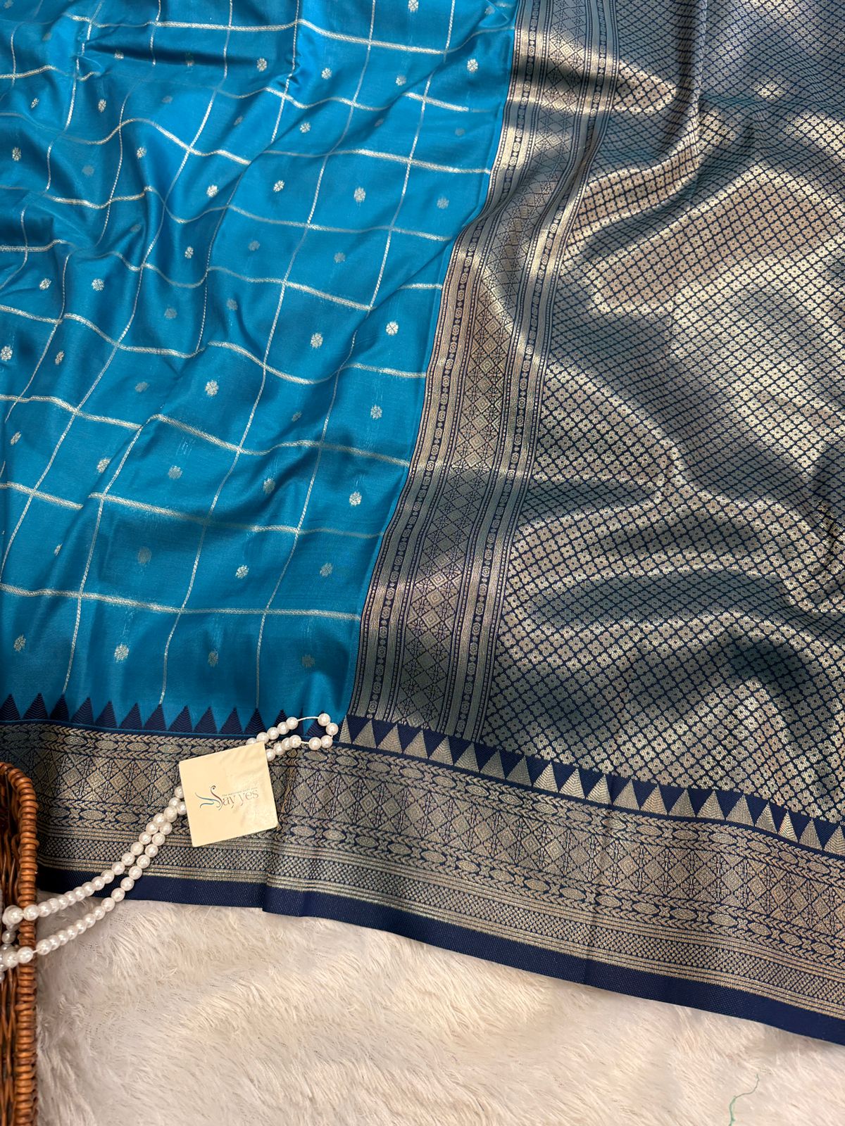 IMG-20260106-WA0007 Lakshmi (Semi silk) - Rama blue - Image 1