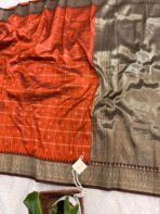 Lakshmi (Semi silk) - Burnt Orange - Image 2