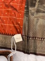 Lakshmi (Semi silk) - Burnt Orange - Image 3