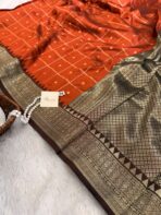 Lakshmi (Semi silk) - Burnt Orange