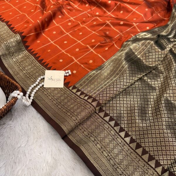 Lakshmi (Semi silk) - Burnt Orange