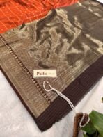 Lakshmi (Semi silk) - Burnt Orange - Image 5