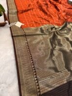 Lakshmi (Semi silk) - Burnt Orange - Image 4