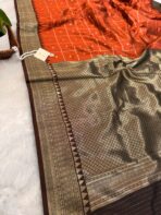 Lakshmi (Semi silk) - Burnt Orange - Image 4