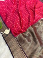 Lakshmi (Semi silk) - Hot pink - Image 3