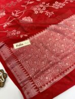 Rohini ( Soft silk) - Vermillion red - Image 5
