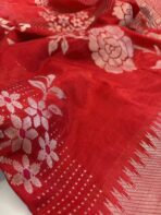 Rohini ( Soft silk) - Vermillion red - Image 3