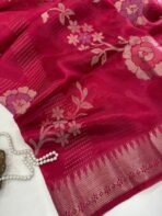 Rohini ( Soft silk) - Hot Pink - Image 3