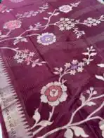 Rohini ( Soft silk) - Wine - Image 4