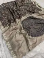 Samridhi (Tussar silk) - Grey - Image 4